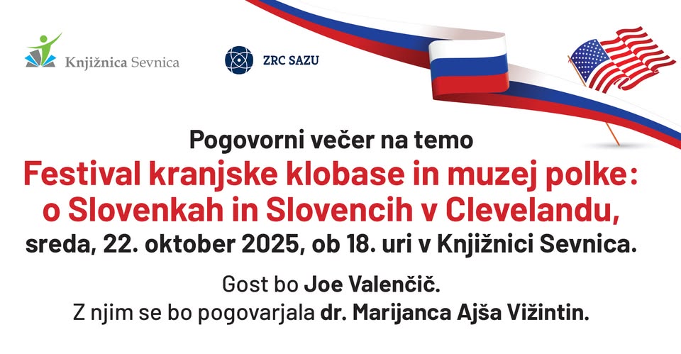 Pogovorni večer - Festival kranjske klobase in muzej polke: o Slovenkah in Slovencih v Clevelandu