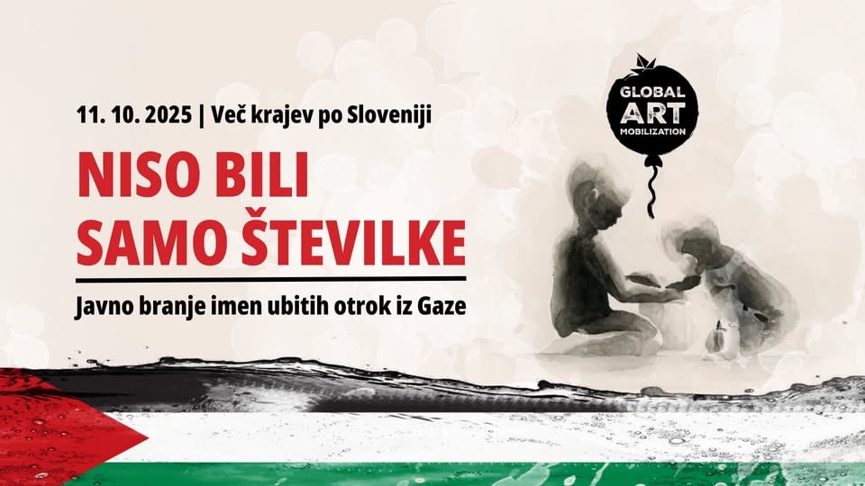 NISMO BILI SAMO ŠTEVILKE: Javno branje imen umorjenih otrok iz Gaze-Maribor