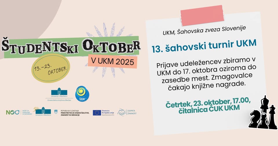 13. ŠAHOVSKI TURNIR UKM