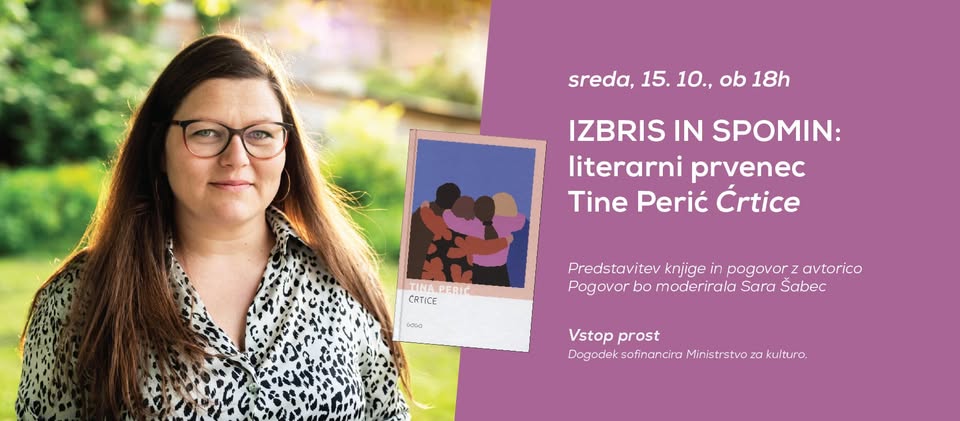 IZBRIS IN SPOMIN: literarni prvenec Tine Perić ĆRTICE