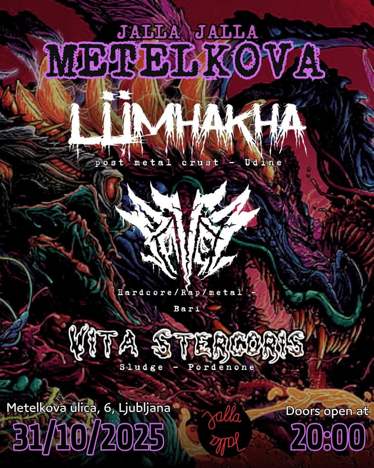 Lümhakha (post metal/crust), Pavel (hardcore/rap/metal), Vita Stecoris (sludge)