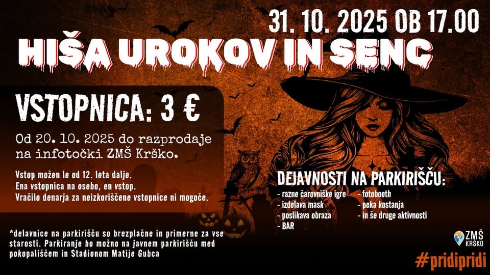 HIŠA UROKOV IN SENC - Halloween hiša strahov v ZMŠ Krško
