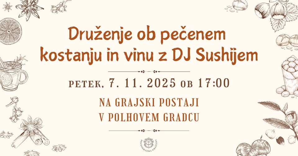 Druženje ob pečenem kostanju in vinu z DJ Sushijem