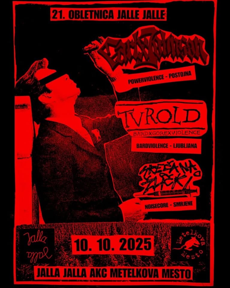 CarlXJohnson (powerviolence) + Tvrold (bardviolence) + Sreča na žlički (noisecore)