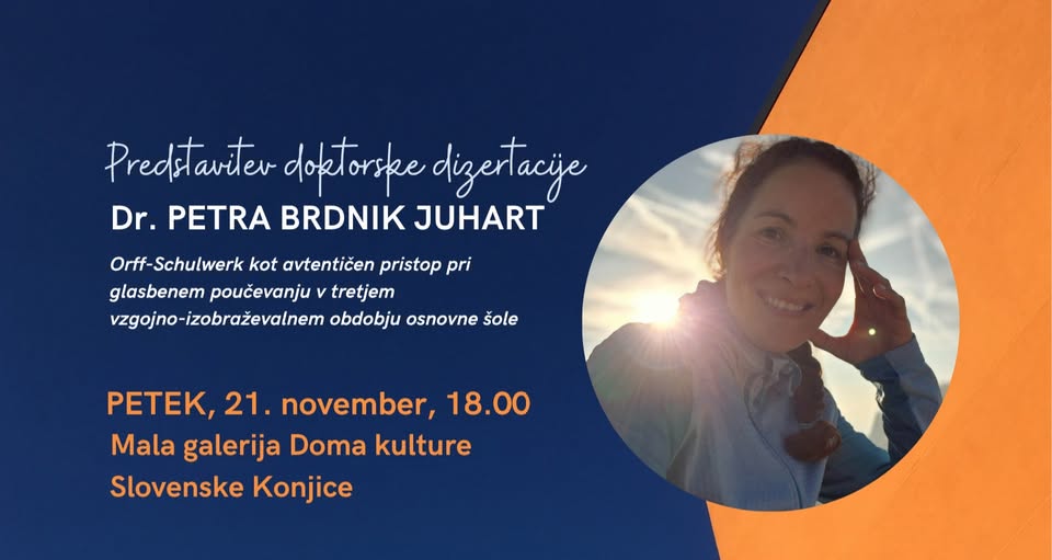 Dr. Petra Brdnik Juhart: Predstavitev doktorske naloge