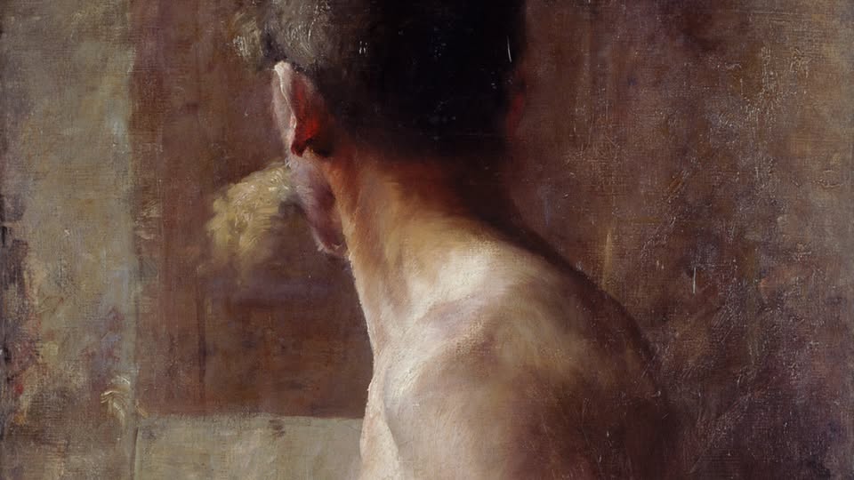 Tečaj slikanja z oljnimi barvami: moški polakt po živem modelu