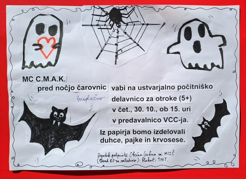 Počitniška delavnica: duhci, krvosesi in pajki