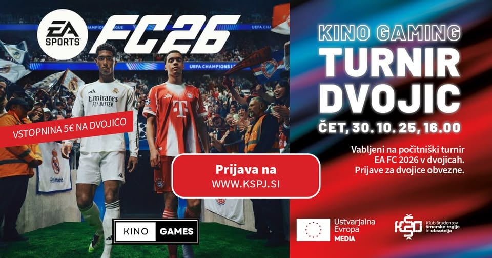 Kino GAMING turnir v EA FC 26 za dvojice