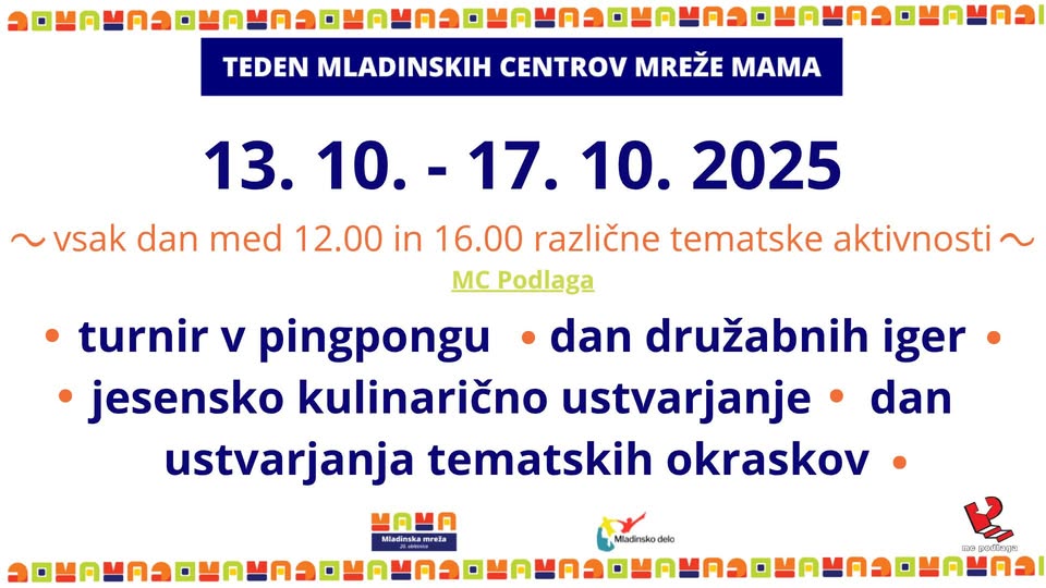 Teden mladinskih centrov Mreže MaMa