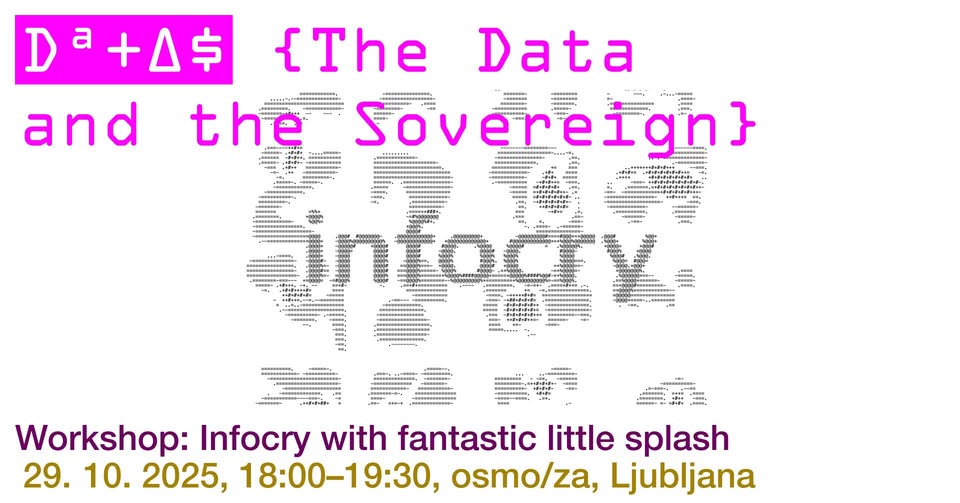 DATAS residency | Workshop: Infocry with fantastic little splash