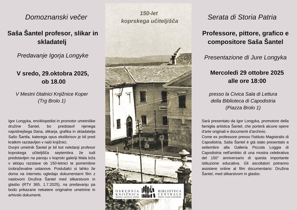 Saša Šantel, profesor, slikar in skladatelj