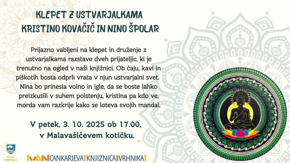 Klepet z ustvarjalkama Kristino Kovačič in Nino Špolar