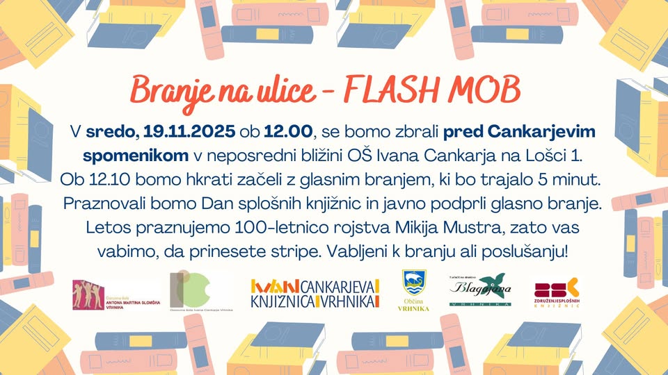Branje na ulice – Knjižnični Flash mob