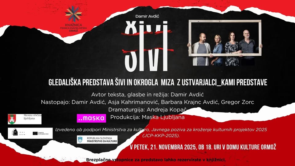 Gledališka predstava ŠIVI in okrogla miza z ustvarjalci_kami predstave