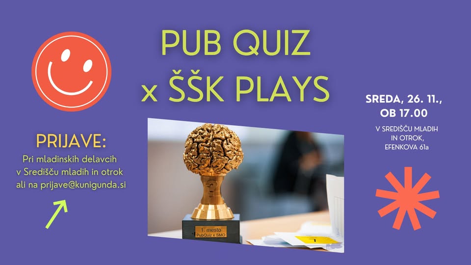Pub Quiz v Središču mladih in otrok