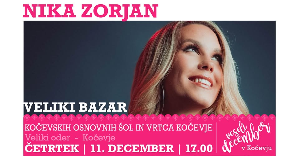 Novoletni bazar in koncert Nike Zorjan [Veseli december v Kočevju]