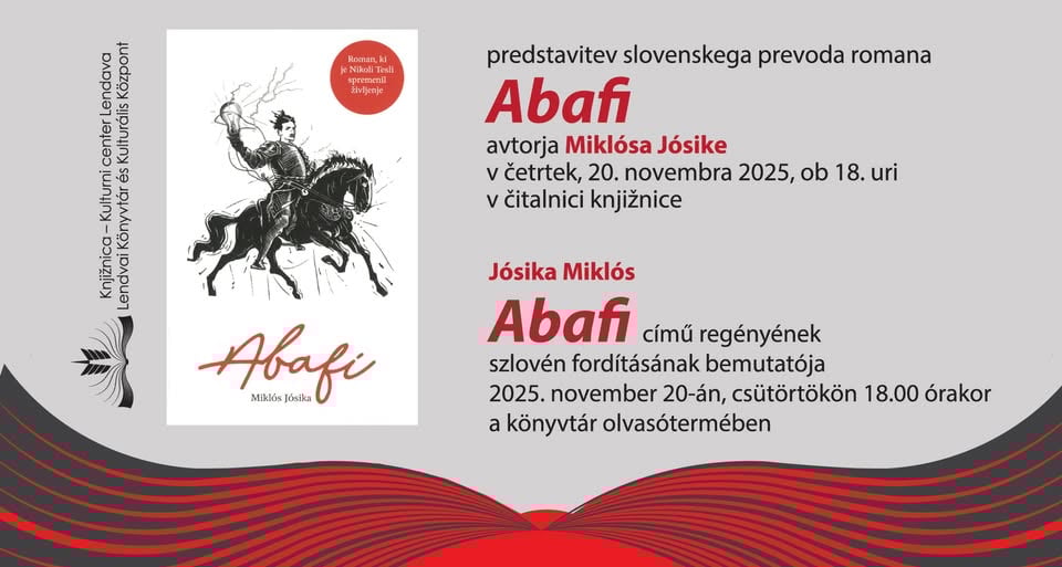 Predstavitev slovenskega prevoda romana Abafi/Abafi című regényének szlovén fordításának bemutatója