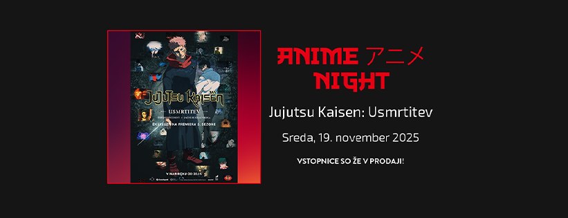 Anime Night s filmom JUJUTSU KAISEN: Usmrtitev