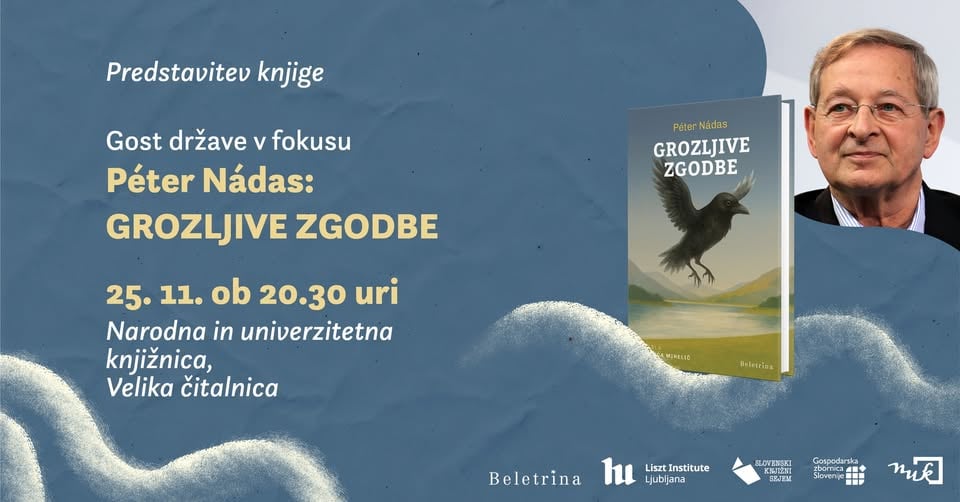 Predstavitev knjige Pétra Nádasa: Grozljive zgodbe