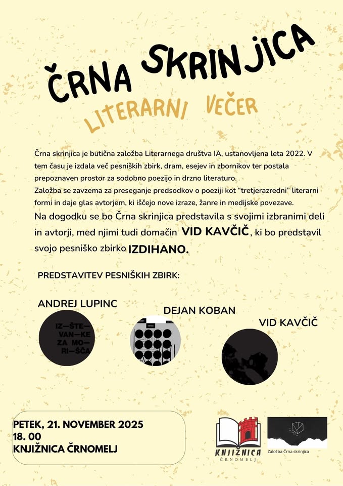 Literarni večer Črna skrinjica