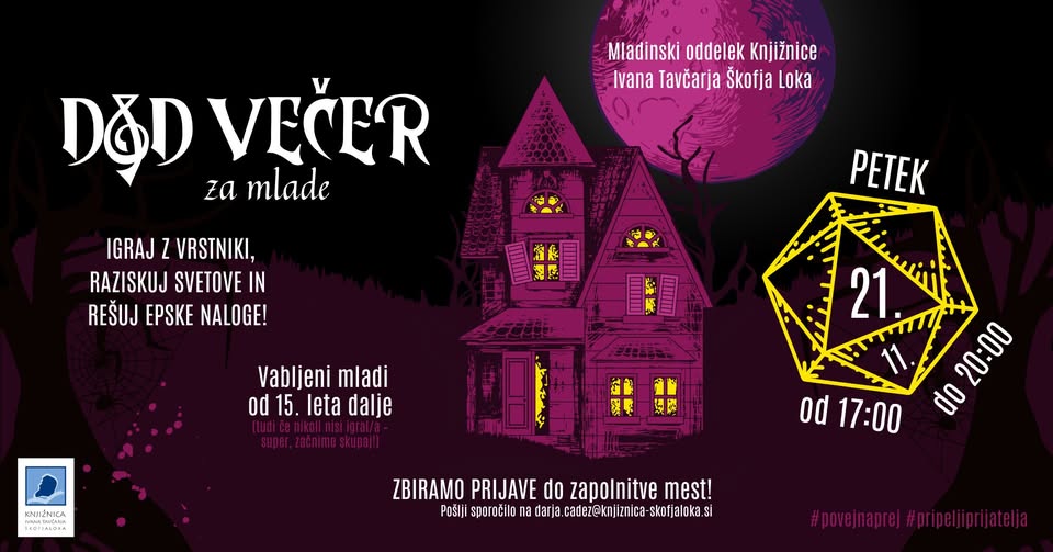 D&D VEČER za mlade