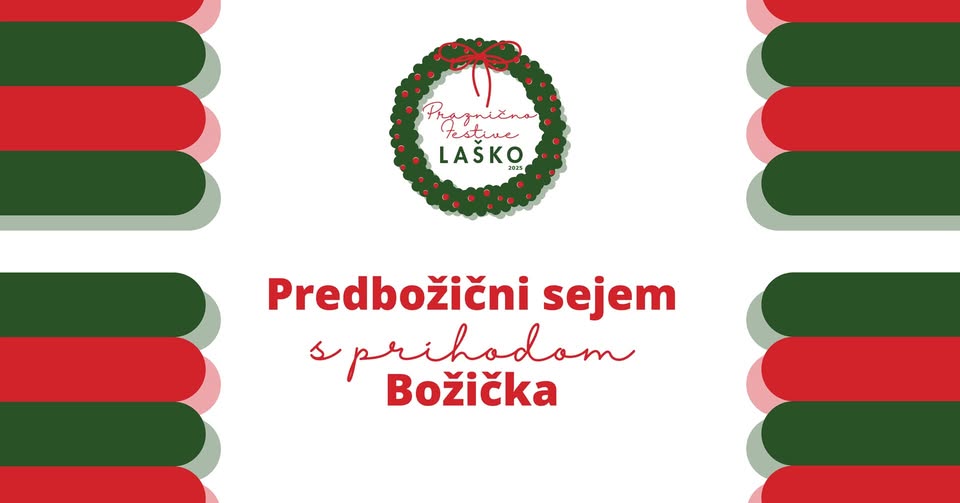 Predbožični sejem s prihodom Božička
