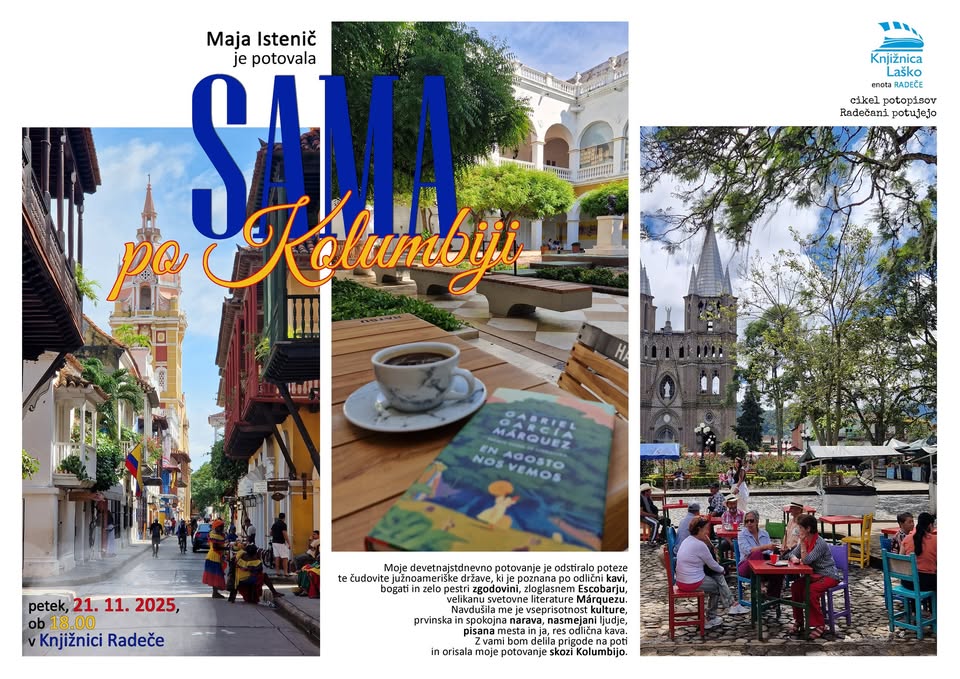 Sama po Kolumbiji - potopis Maje Istenič v Knjižnici Radeče