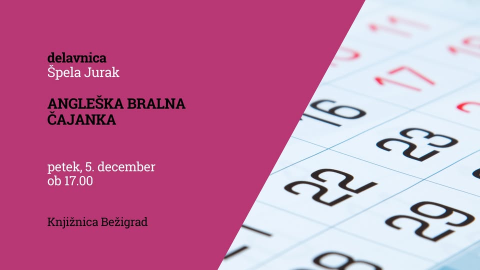 Angleška bralna čajanka – Špela Jurak