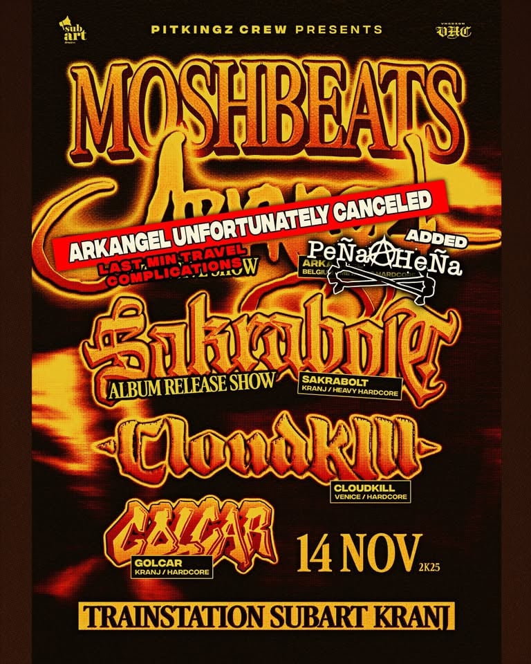 MOSHBEATS - SAKRABOLT / CLOUDKILL / PENAA HENA / GOLCAR