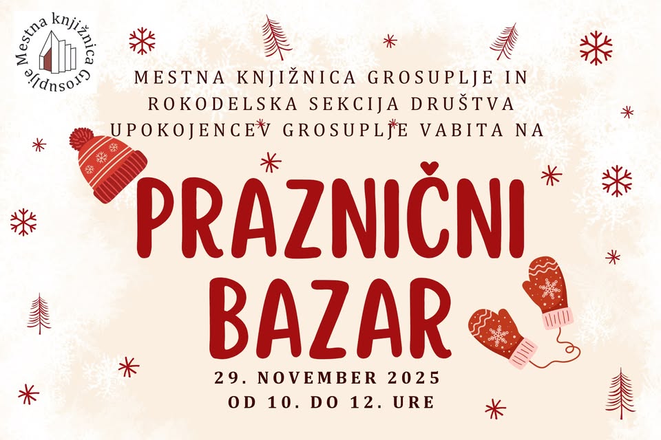PRAZNIČNI BAZAR v Mestni knjižnici Grosuplje
