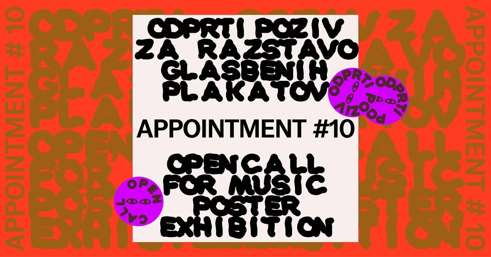 Odprti poziv za razstavo glasbenih plakatov appointMENT #10