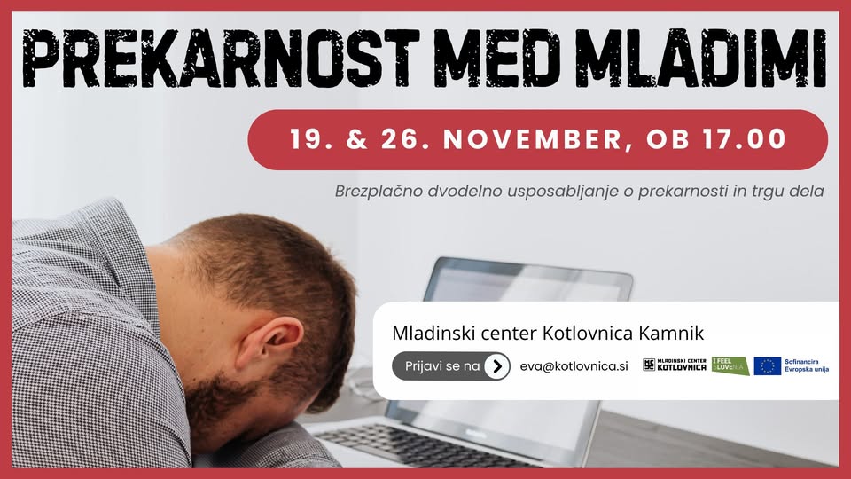 Prekarnost med mladimi / brezplačno dvodelno usposabljanje