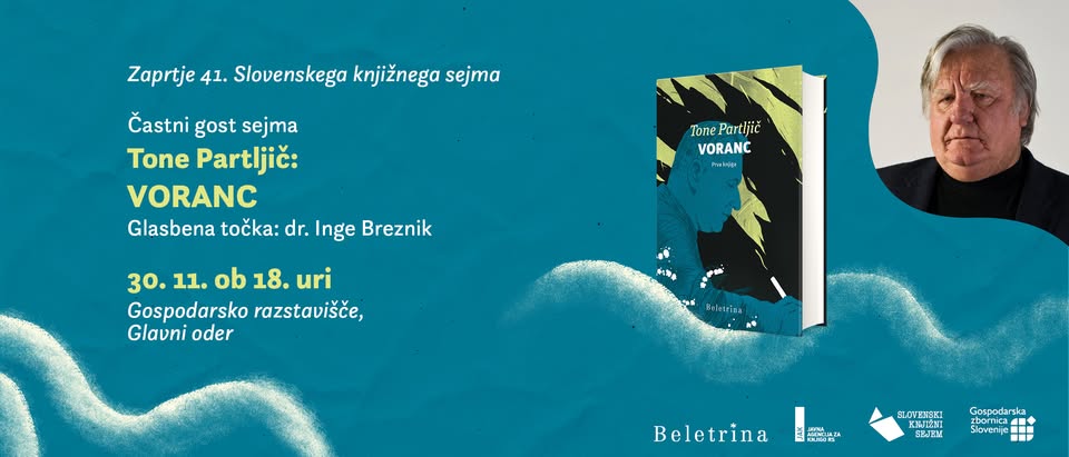 Pogovor s častnim gostom Slovenskega knjižnega sejma Tonetom Partljičem o knjigi Voranc
