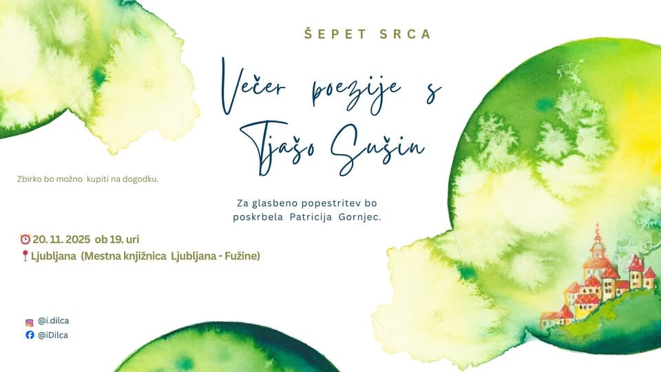 Večer poezije s Tjašo Sušin