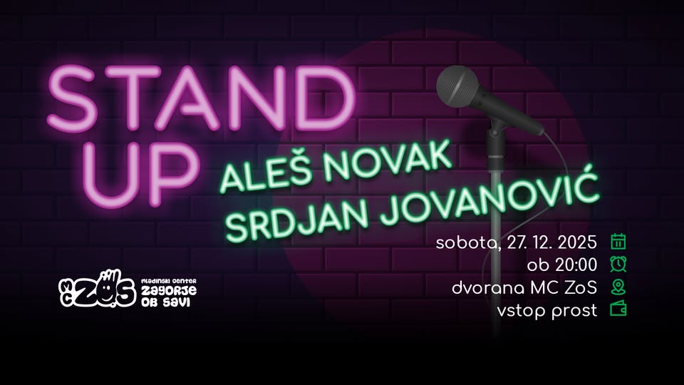 Stand up večer z Alešom Novakom in Srdjanom Jovanovićem