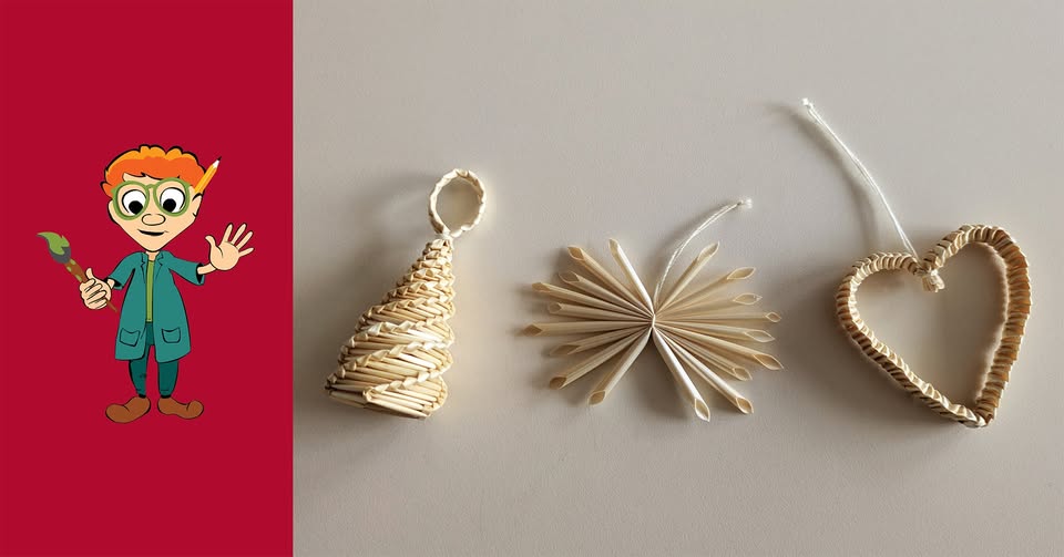 Okraski iz slame, ustvarjalna delavnica Malega mojstra