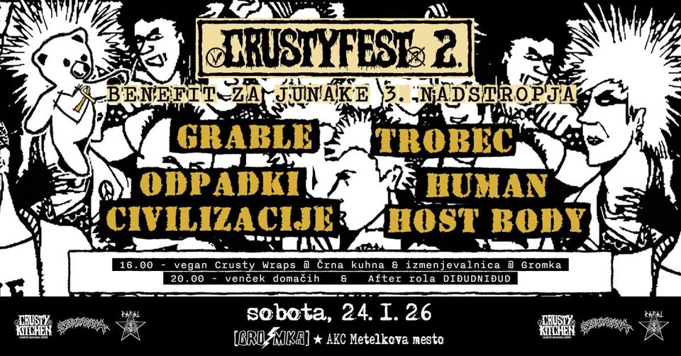 CRUSTYFEST #2: TROBEC + HUMAN HOST BODY + GRABLE + ODPADKI CIVILIZACIJE