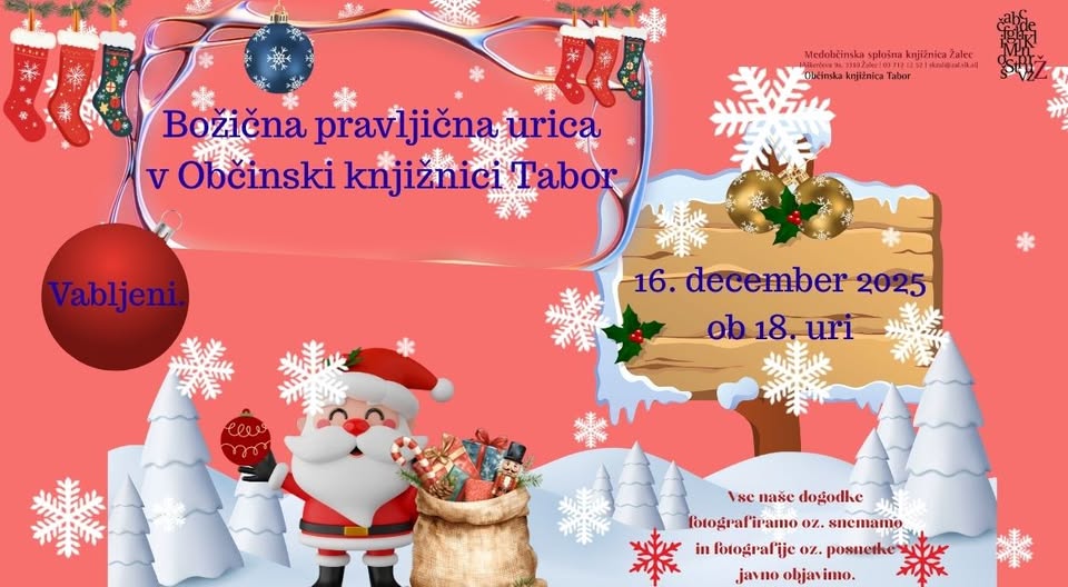 Božična pravljična urica v Občinski knjižnici Tabor