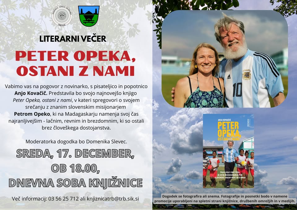 Literarni večer: Peter Opeka, ostani z nami