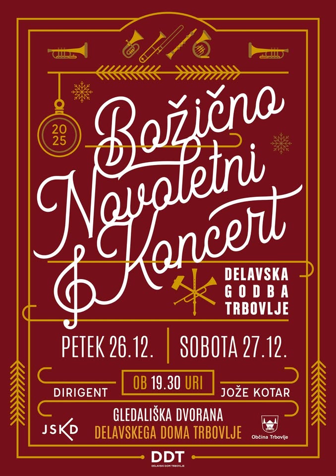 Božično-novoletni koncert Delavske godbe Trbovlje