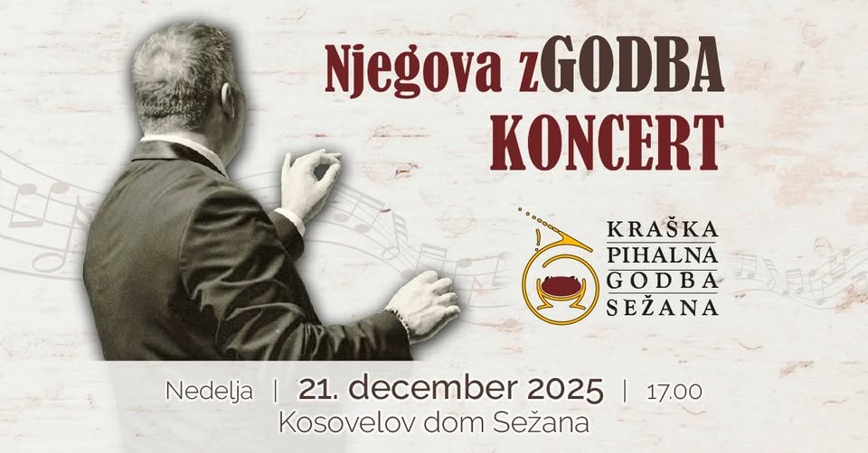 "NJEGOVA ZGODBA" - Novoletni koncert Kraške pihalne godbe