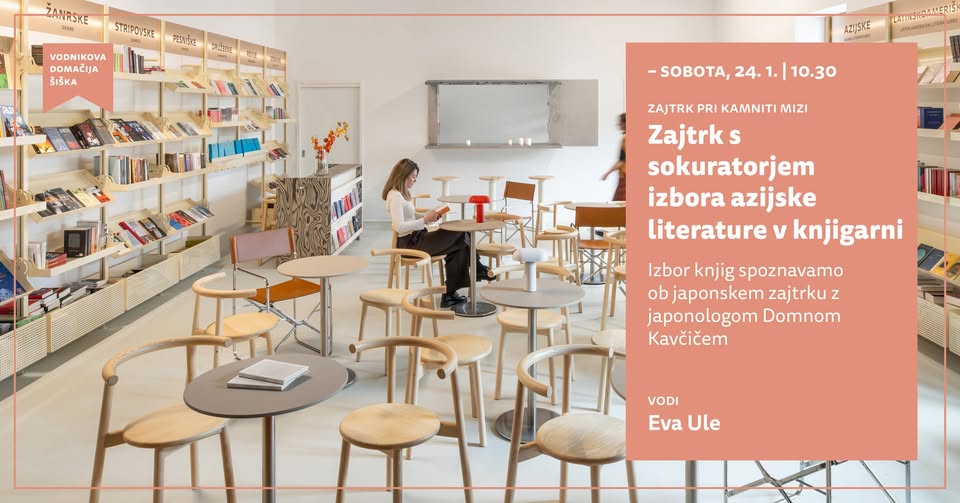 Zajtrk Pri kamniti mizi | Zajtrk s sokuratorjem izbora azijske literature