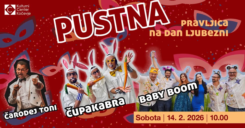 PUSTNA PRAVLJICA NA DAN LJUBEZNI , otroško pustovanje v KCK