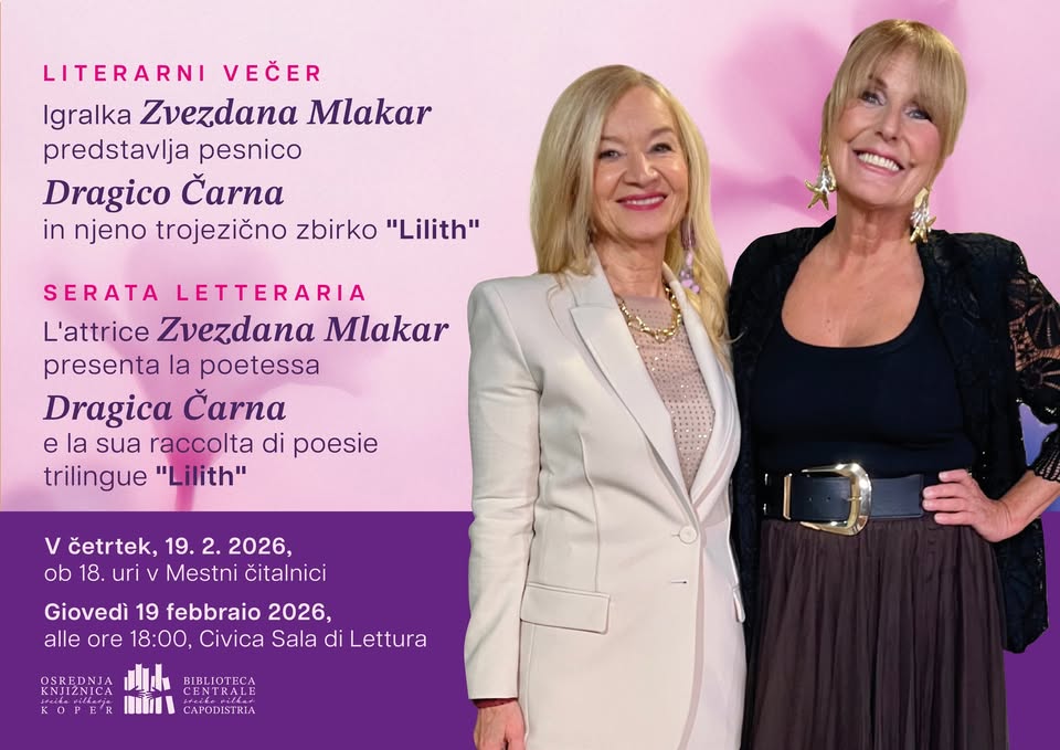 Zvezdana Mlakar predstavlja pesnico Dragico Čarna/Zvezdana Mlakar presenta la poetessa Dragica Čarna