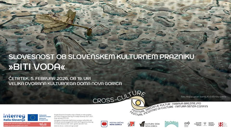 Slovesnost ob slovenskem kulturnem prazniku »BITI VODA«