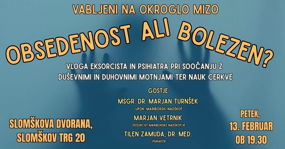 Vabljeni na okroglo mizo z naslovom: Obsedenost ali bolezen?