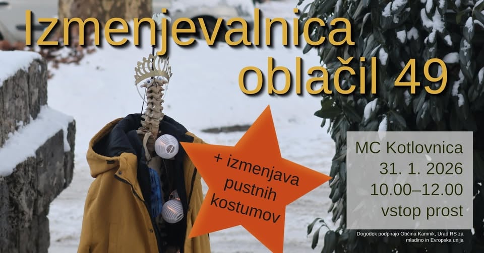 Izmenjevalnica oblačil 49 + izmenjava pustnih kostumov