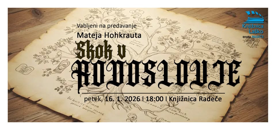 Skok v rodoslovje z Matejem Hohkrautom v Knjižnici Radeče