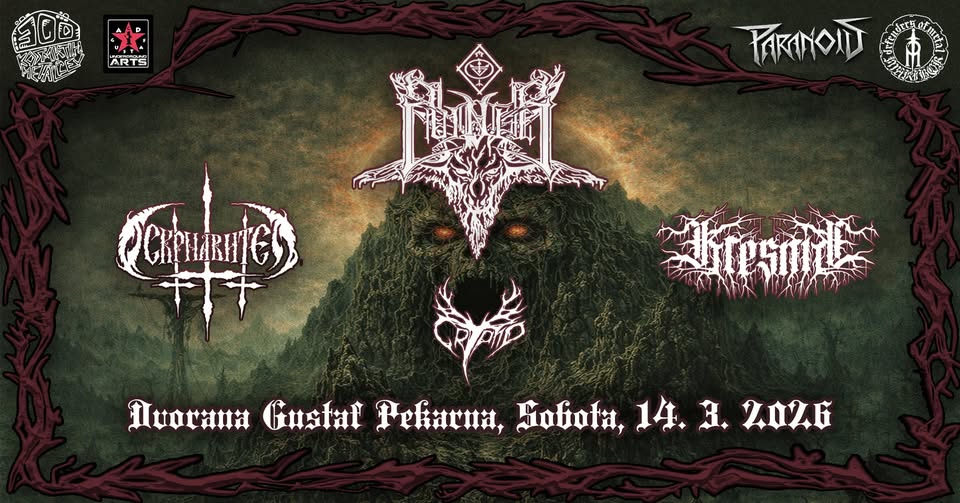 14.03. | CVINGER + OSKRNAVITELJ + KRESNIK + CRYPTID