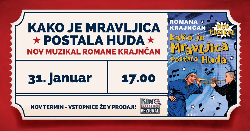 Nov muzikal Romane Krajnčan: KAKO JE MRAVLJICA POSTALA HUDA [nov termin]